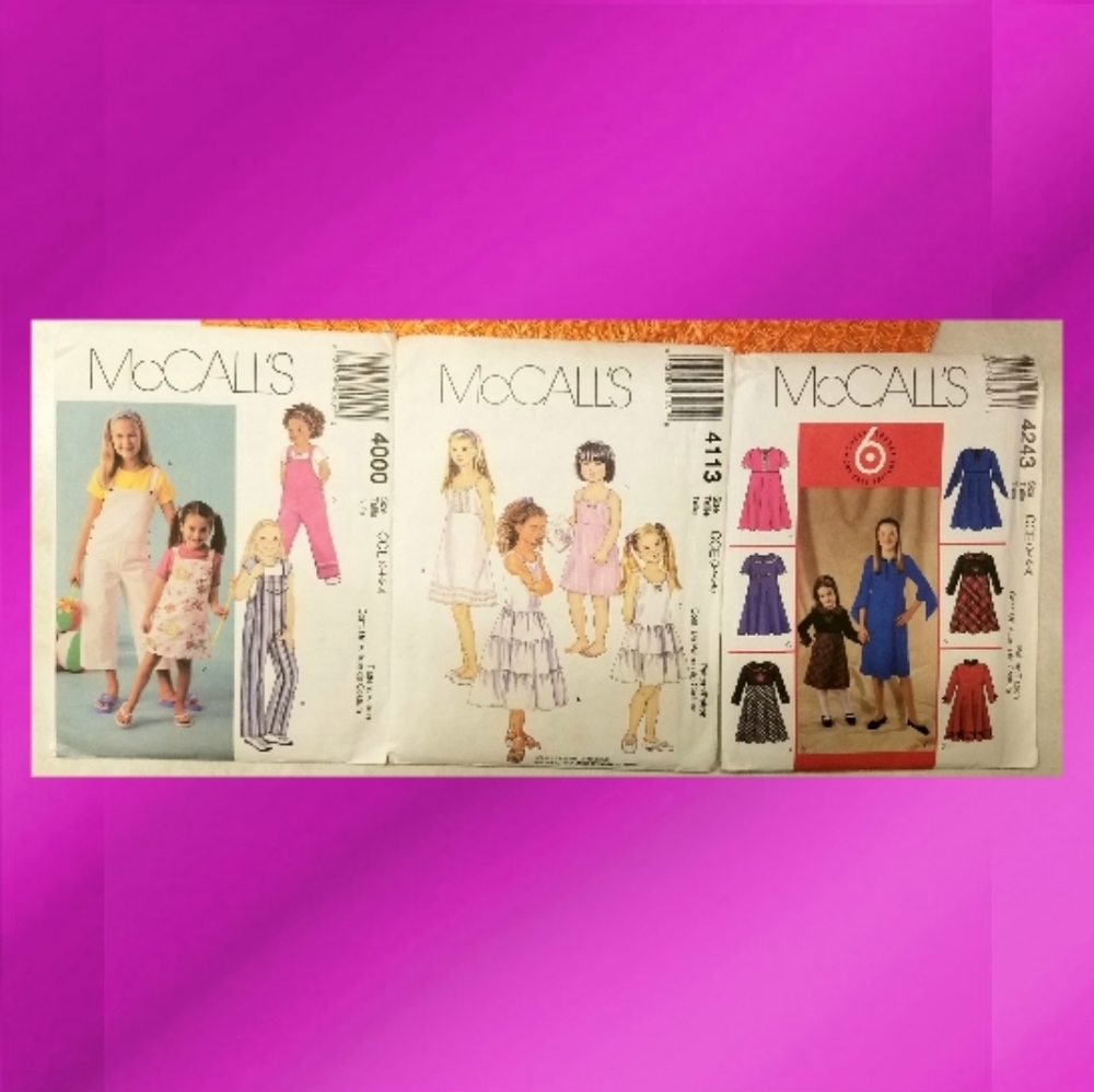 3 McCall's Child's size CCE Patterns